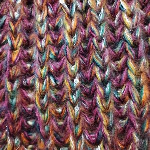 Multicolor Knit Women's Infinity Scarf With Gold Threading